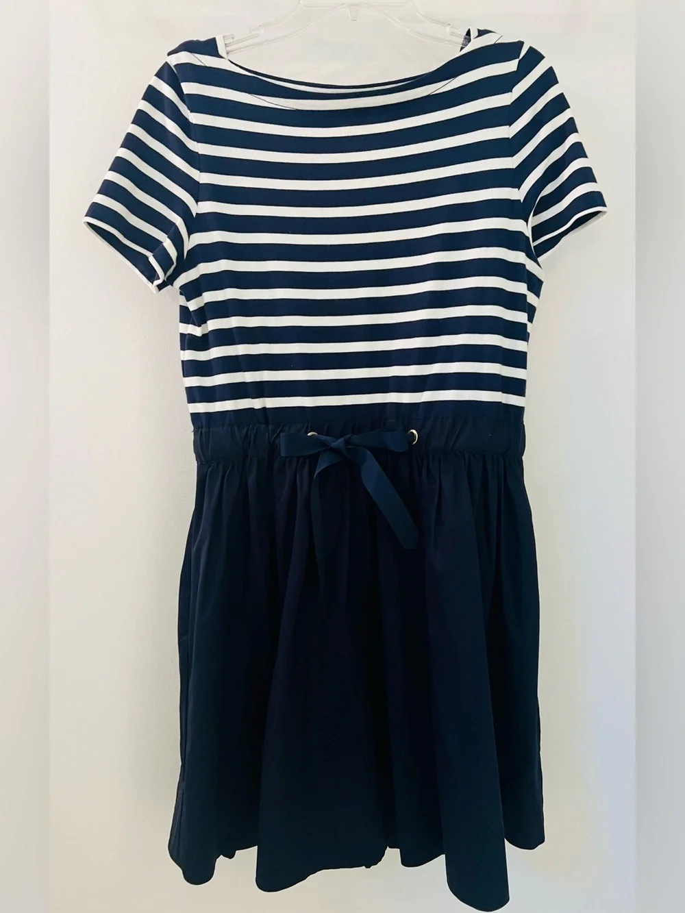 Kate Spade Navy Stripe Boatneck Dress size S
